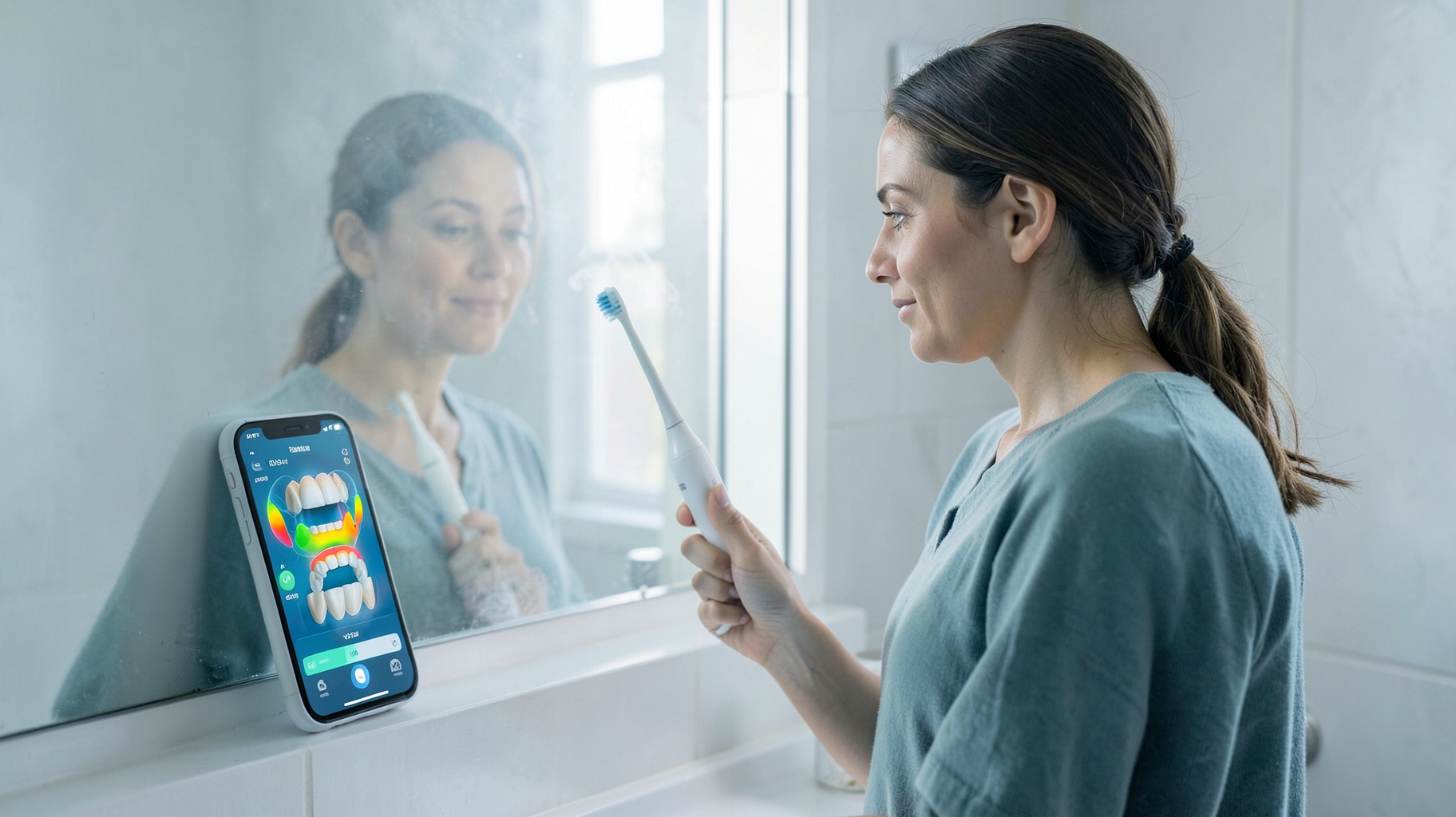 Philipsの新型AI電動歯ブラシが問う、歯科医院に求められる「見える化」対応を象徴するイメージ画像